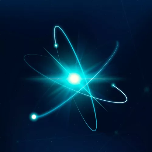 תמונה של אטום הנמצא בתדרים אנרגטיים המשפיעים על חוק המשיכה